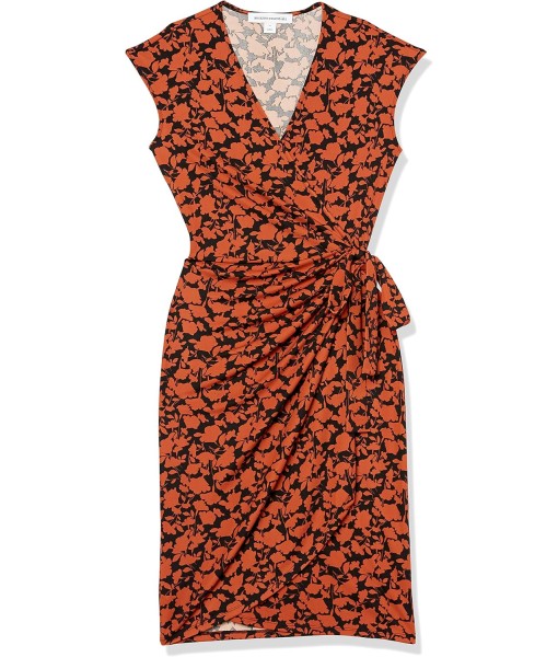 Amazon Essentials Women's Classic Cap Sleeve Wrap Dress (Available in Plus Size)