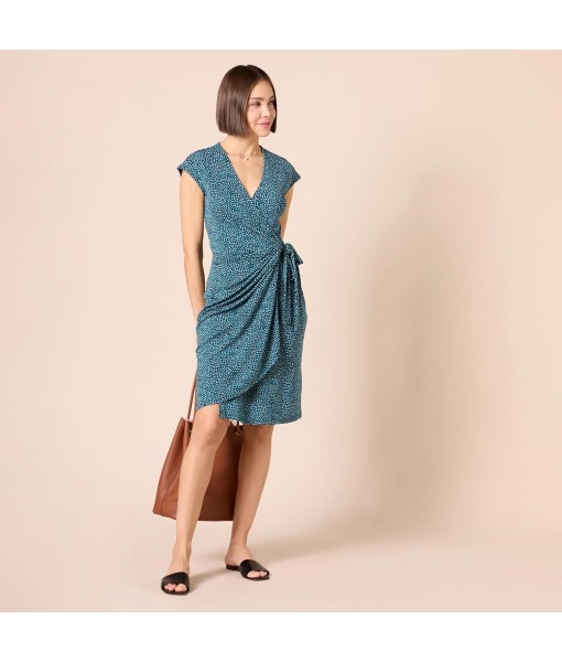 Amazon Essentials Women's Classic Cap Sleeve Wrap Dress (Available in Plus Size)