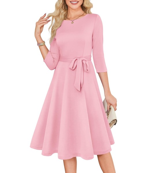RUMIA Women's Cocktail Dresses 3/4 Sleeve Vintage Wedding Guest Dress (XS-3XL)