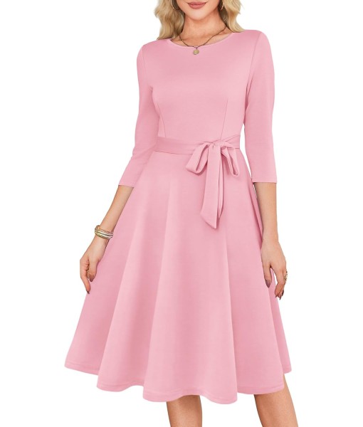 RUMIA Women's Cocktail Dresses 3/4 Sleeve Vintage Wedding Guest Dress (XS-3XL)