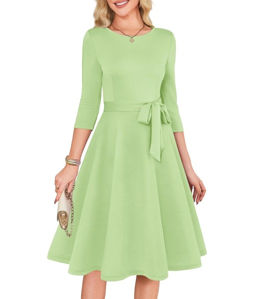 RUMIA Women's Cocktail Dresses 3/4 Sleeve Vintage Wedding Guest Dress (XS-3XL)