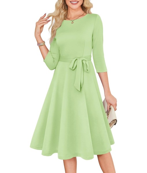 RUMIA Women's Cocktail Dresses 3/4 Sleeve Vintage Wedding Guest Dress (XS-3XL)