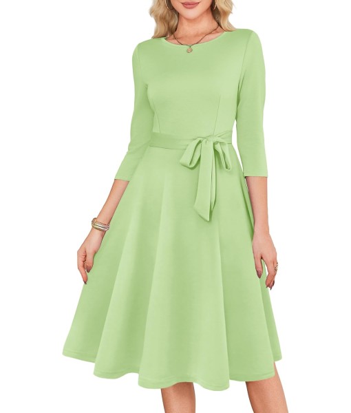 RUMIA Women's Cocktail Dresses 3/4 Sleeve Vintage Wedding Guest Dress (XS-3XL)