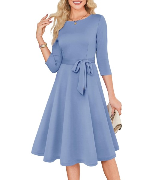 RUMIA Women's Cocktail Dresses 3/4 Sleeve Vintage Wedding Guest Dress (XS-3XL)