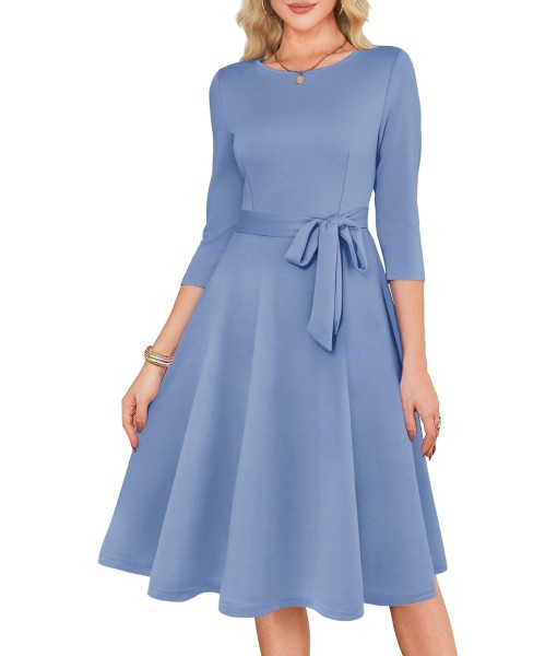 RUMIA Women's Cocktail Dresses 3/4 Sleeve Vintage Wedding Guest Dress (XS-3XL)