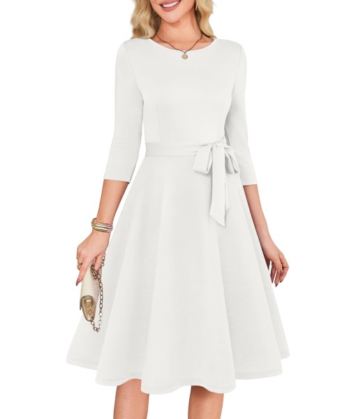 RUMIA Women's Cocktail Dresses 3/4 Sleeve Vintage Wedding Guest Dress (XS-3XL)