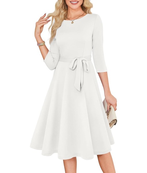 RUMIA Women's Cocktail Dresses 3/4 Sleeve Vintage Wedding Guest Dress (XS-3XL)