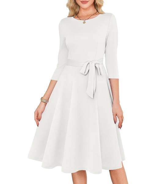 RUMIA Women's Cocktail Dresses 3/4 Sleeve Vintage Wedding Guest Dress (XS-3XL)