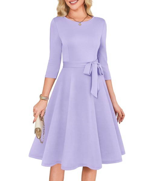 RUMIA Women's Cocktail Dresses 3/4 Sleeve Vintage Wedding Guest Dress (XS-3XL)