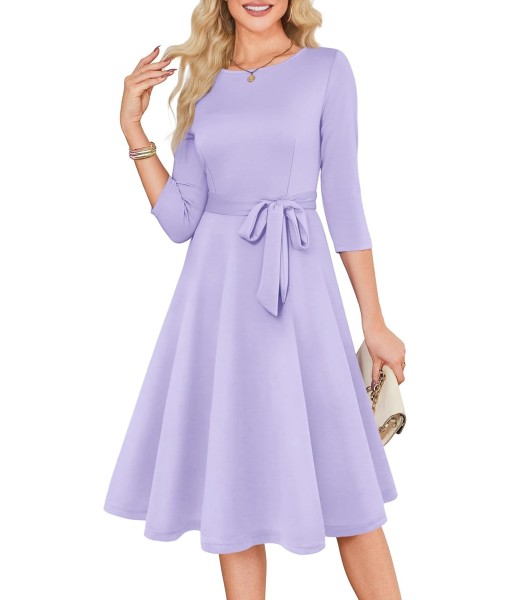 RUMIA Women's Cocktail Dresses 3/4 Sleeve Vintage Wedding Guest Dress (XS-3XL)