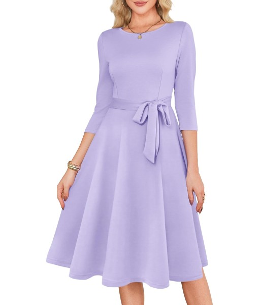 RUMIA Women's Cocktail Dresses 3/4 Sleeve Vintage Wedding Guest Dress (XS-3XL)