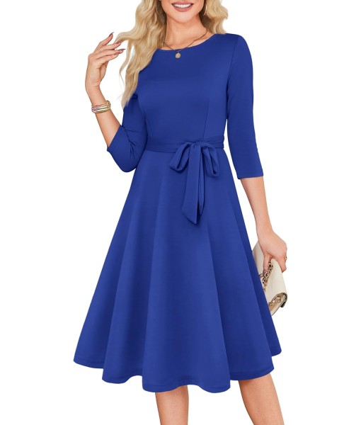RUMIA Women's Cocktail Dresses 3/4 Sleeve Vintage Wedding Guest Dress (XS-3XL)