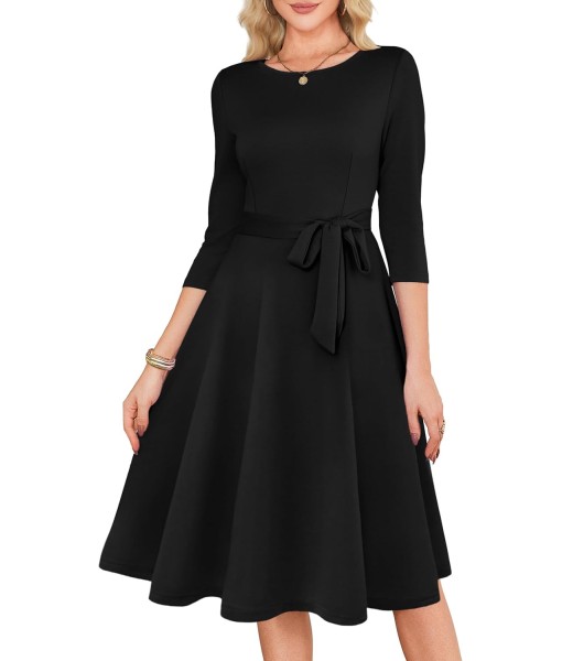 RUMIA Women's Cocktail Dresses 3/4 Sleeve Vintage Wedding Guest Dress (XS-3XL)