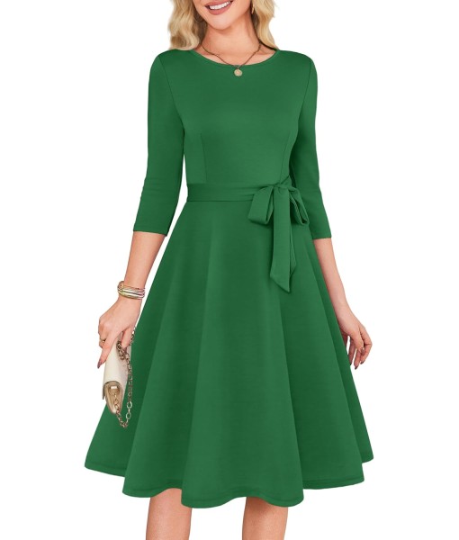 RUMIA Women's Cocktail Dresses 3/4 Sleeve Vintage Wedding Guest Dress (XS-3XL)
