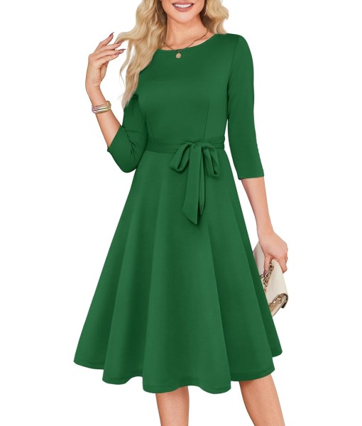 RUMIA Women's Cocktail Dresses 3/4 Sleeve Vintage Wedding Guest Dress (XS-3XL)