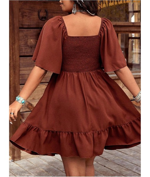 Verdusa Women's Plus Size Western Boho Floral Flowy Dress Cowgirl Outfits Country Summer A Line Dresses S-4XL