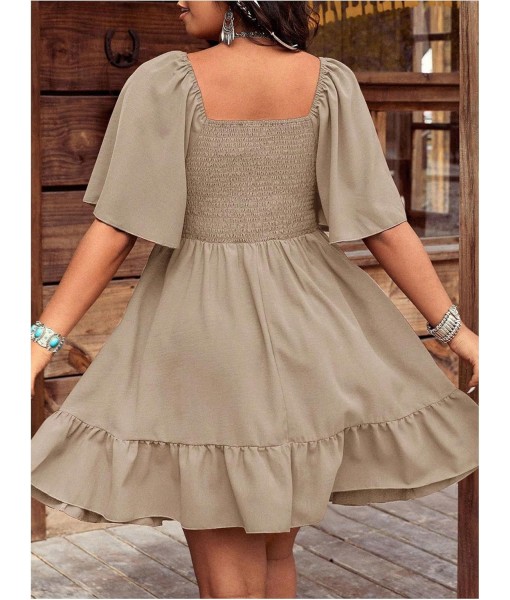 Verdusa Women's Plus Size Western Boho Floral Flowy Dress Cowgirl Outfits Country Summer A Line Dresses S-4XL