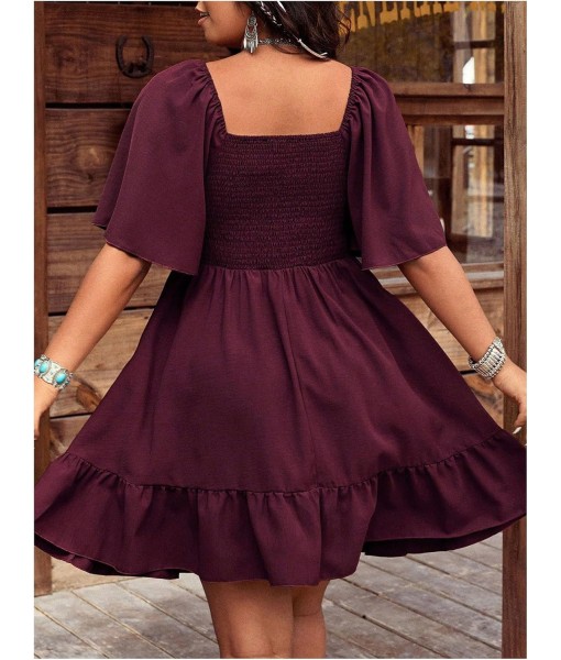 Verdusa Women's Plus Size Western Boho Floral Flowy Dress Cowgirl Outfits Country Summer A Line Dresses S-4XL