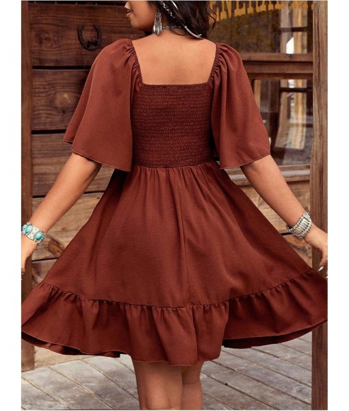 Verdusa Women's Plus Size Western Boho Floral Flowy Dress Cowgirl Outfits Country Summer A Line Dresses S-4XL