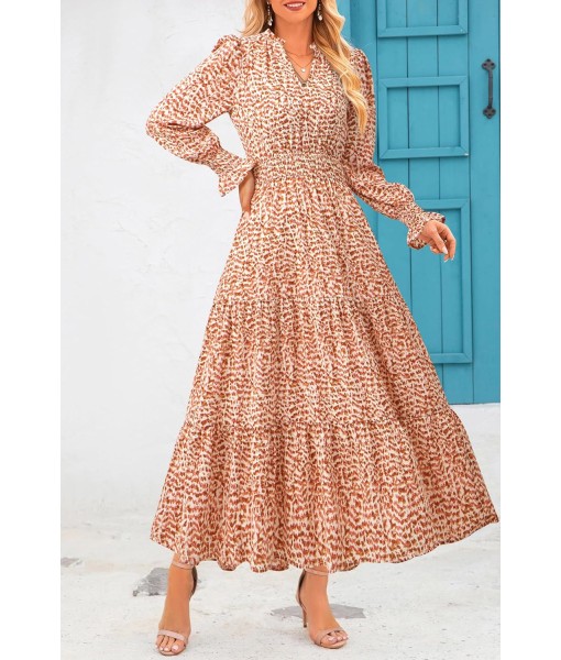 PRETTYGARDEN Women's Floral Maxi Dress 2025 Fall Long Sleeve V Neck Casual A Line Long Flowy Boho Party Dresses