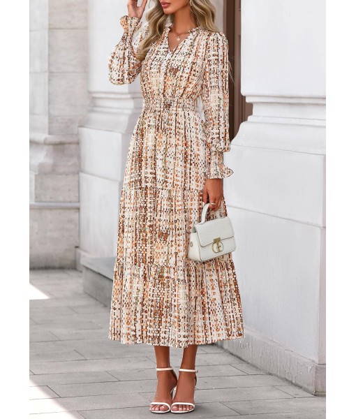 PRETTYGARDEN Women's Floral Maxi Dress 2025 Fall Long Sleeve V Neck Casual A Line Long Flowy Boho Party Dresses