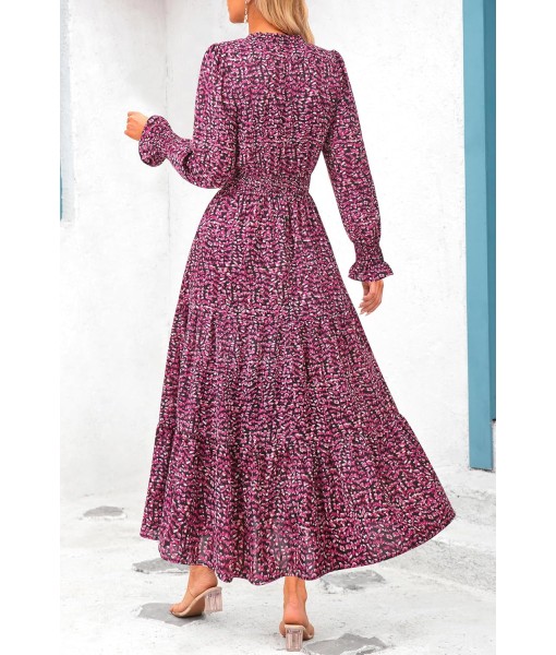 PRETTYGARDEN Women's Floral Maxi Dress 2025 Fall Long Sleeve V Neck Casual A Line Long Flowy Boho Party Dresses
