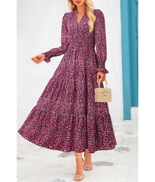 PRETTYGARDEN Women's Floral Maxi Dress 2025 Fall Long Sleeve V Neck Casual A Line Long Flowy Boho Party Dresses