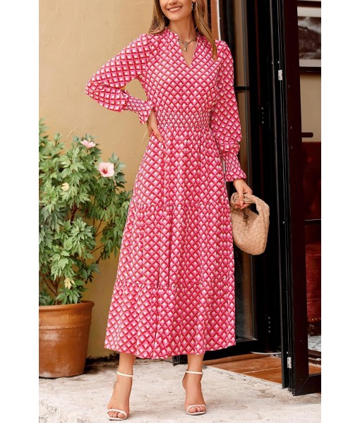 PRETTYGARDEN Women's Floral Maxi Dress 2025 Fall Long Sleeve V Neck Casual A Line Long Flowy Boho Party Dresses