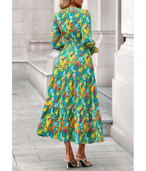 PRETTYGARDEN Women's Floral Maxi Dress 2025 Fall Long Sleeve V Neck Casual A Line Long Flowy Boho Party Dresses