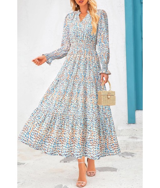 PRETTYGARDEN Women's Floral Maxi Dress 2025 Fall Long Sleeve V Neck Casual A Line Long Flowy Boho Party Dresses