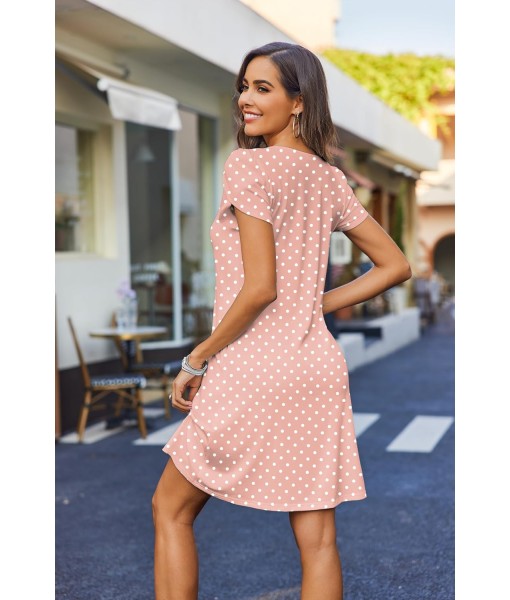 Zeagoo Women's Casual A-Line Dresses with Pockets Summer Floral Tshirt Dress Short Sleeve Mini Dress Flowy Sundresses