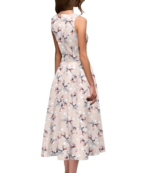 Simple Flavor Women's Vintage Dress Sleeveless O-Neck Party Cocktail Dress