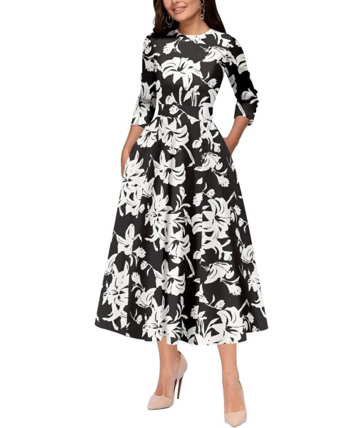 Simple Flavor Women's Vintage Dress Sleeveless O-Neck Party Cocktail Dress