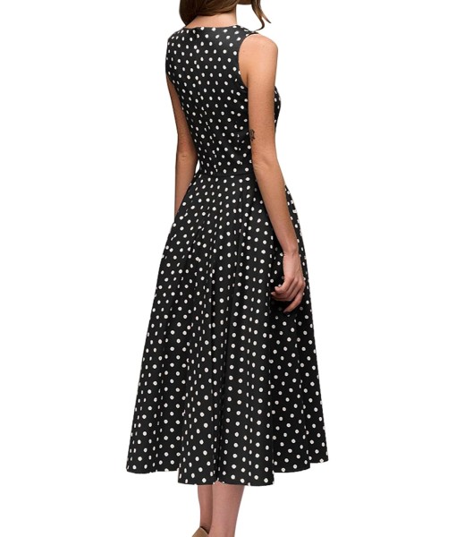 Simple Flavor Women's Vintage Dress Sleeveless O-Neck Party Cocktail Dress