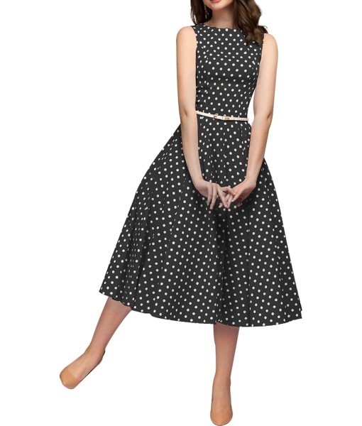 Simple Flavor Women's Vintage Dress Sleeveless O-Neck Party Cocktail Dress