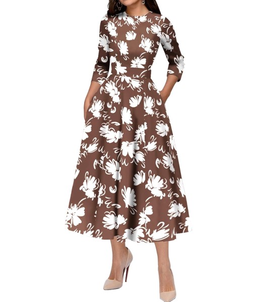 Simple Flavor Women's Vintage Dress Sleeveless O-Neck Party Cocktail Dress