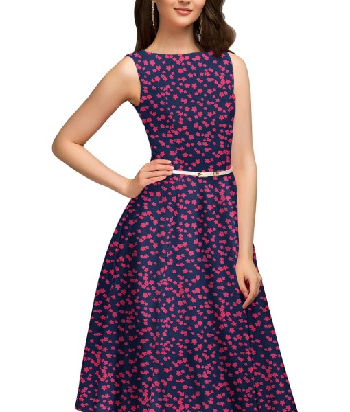 Simple Flavor Women's Vintage Dress Sleeveless O-Neck Party Cocktail Dress