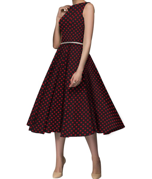 Simple Flavor Women's Vintage Dress Sleeveless O-Neck Party Cocktail Dress