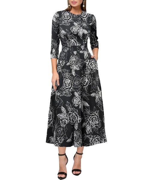 Simple Flavor Women's Vintage Dress Sleeveless O-Neck Party Cocktail Dress