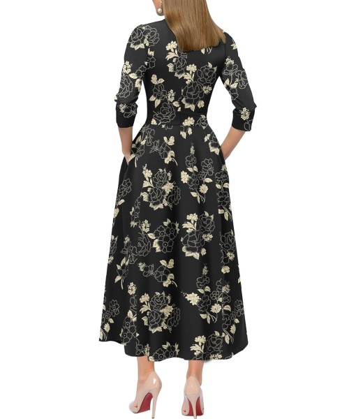 Simple Flavor Women's Vintage Dress Sleeveless O-Neck Party Cocktail Dress