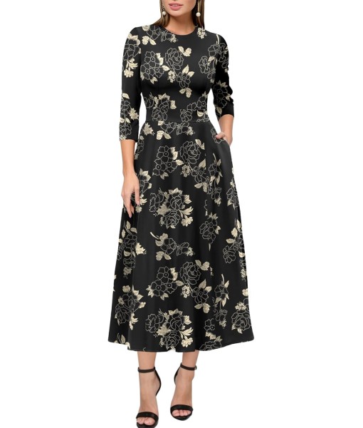 Simple Flavor Women's Vintage Dress Sleeveless O-Neck Party Cocktail Dress