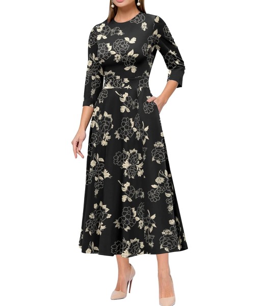 Simple Flavor Women's Vintage Dress Sleeveless O-Neck Party Cocktail Dress