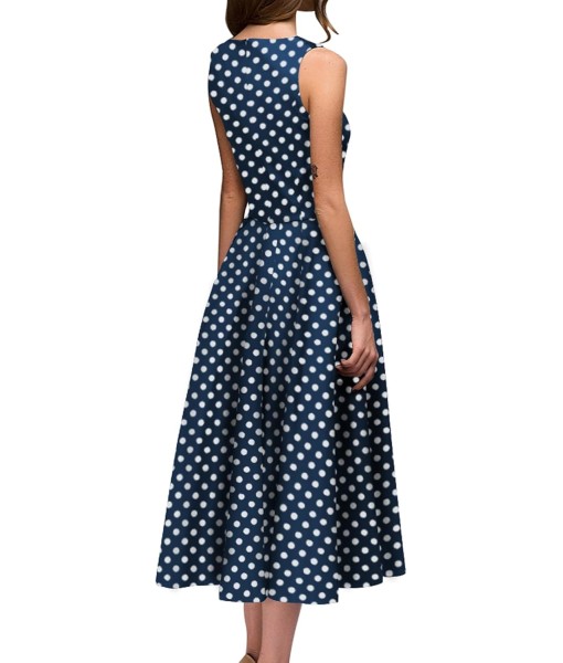 Simple Flavor Women's Vintage Dress Sleeveless O-Neck Party Cocktail Dress