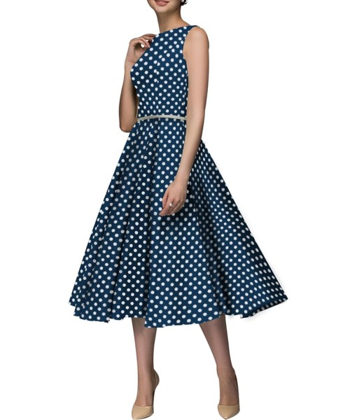 Simple Flavor Women's Vintage Dress Sleeveless O-Neck Party Cocktail Dress