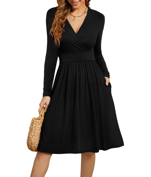 WEACZZY Women's Summer Short Sleeve Casual Dresses V-Neck Floral Party Dress with Pockets