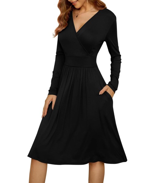 WEACZZY Women's Summer Short Sleeve Casual Dresses V-Neck Floral Party Dress with Pockets