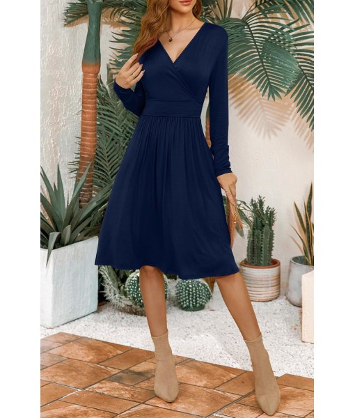 WEACZZY Women's Summer Short Sleeve Casual Dresses V-Neck Floral Party Dress with Pockets