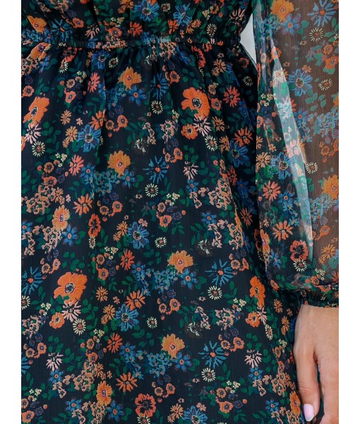 CUPSHE Women's Mini Dresses Casual Spring V Neck Chiffon Long Peasant Sleeves Flowy Summer Dress