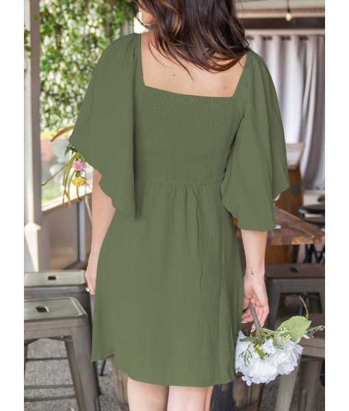 Dokotoo Womens Dresses 2025 Summer Fall Deep V Neck Elegant Bow tie Mini Dress S-XL