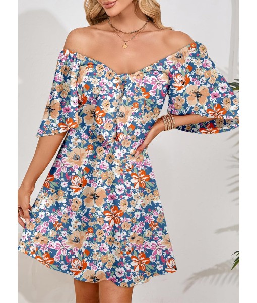Dokotoo Womens Dresses 2025 Summer Fall Deep V Neck Elegant Bow tie Mini Dress S-XL